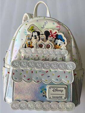 Loungefly Disney100 Celebration Cake Mini Backpack + Matching Wallet